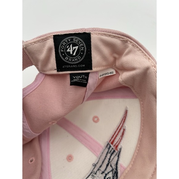 New England Patriots NFL 47' Football Hat Youth Womens Pink Embroidered Logo - Picture 8 of 9